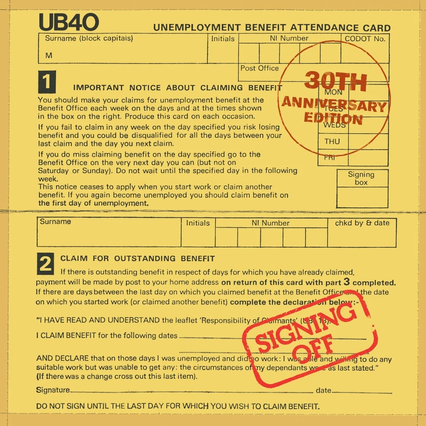 Signing Off by UB40 album cover